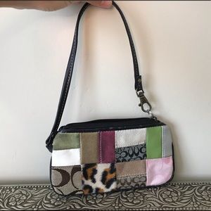 Patchwork Coach wristlet
